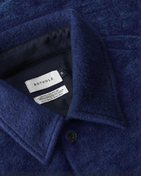 Schweres Overshirt Bio Wollmischung - Royalblau