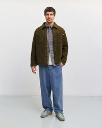 Schweres Overshirt Bio Wollmischung - Dunkelgrün
