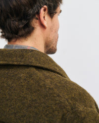 Schweres Overshirt Bio Wollmischung - Dunkelgrün