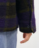Schweres Overshirt Bio Wollmischung - Lila Kariert