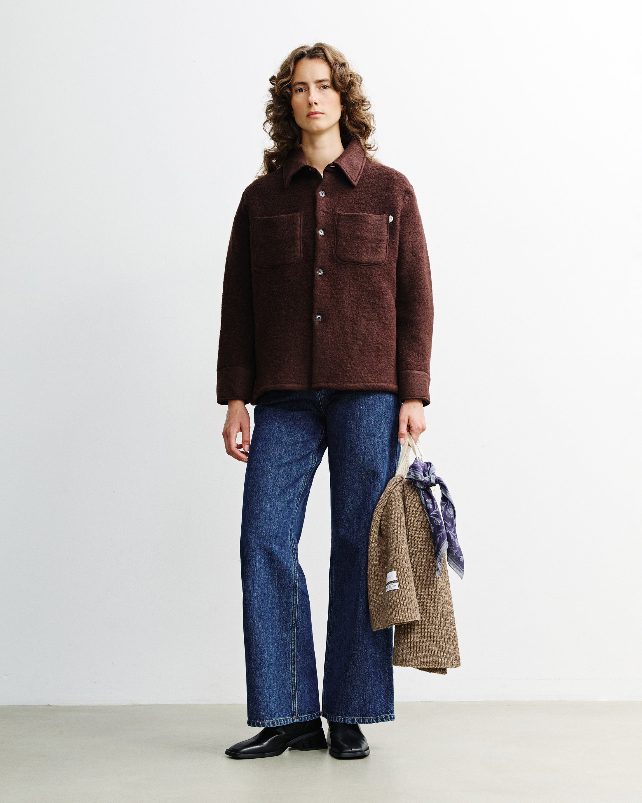 Relaxed Overshirt - Rosewood Brown FW26
