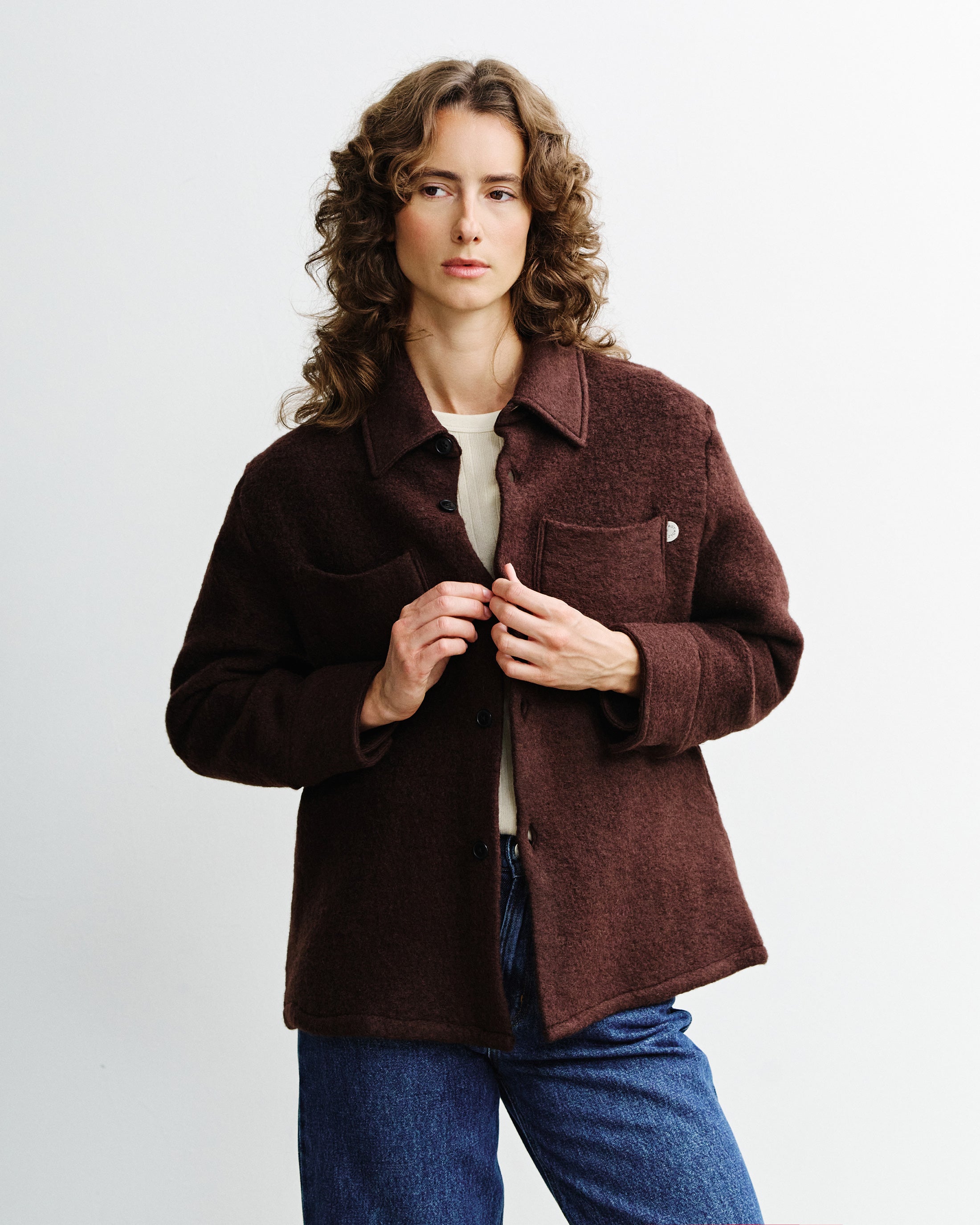 Relaxed Overshirt - Rosewood Brown FW26