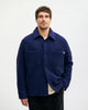 Schweres Overshirt Bio Wollmischung - Royalblau