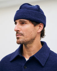 Schweres Overshirt Bio Wollmischung - Royalblau