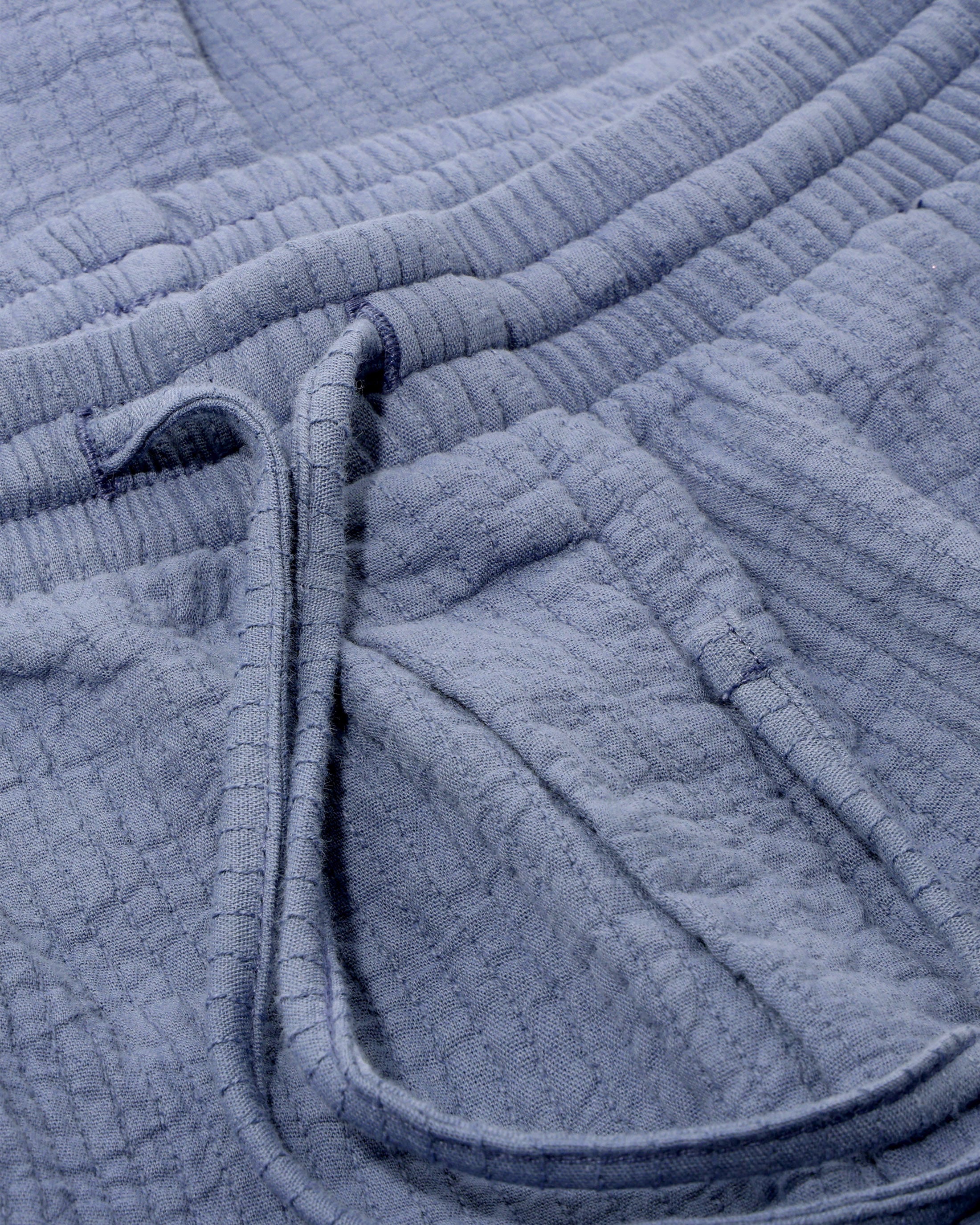 Pinstripe Trousers Organic Cotton - Light Blue