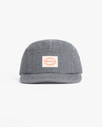 Retro 5-Panel Cap Schwarz Kariert