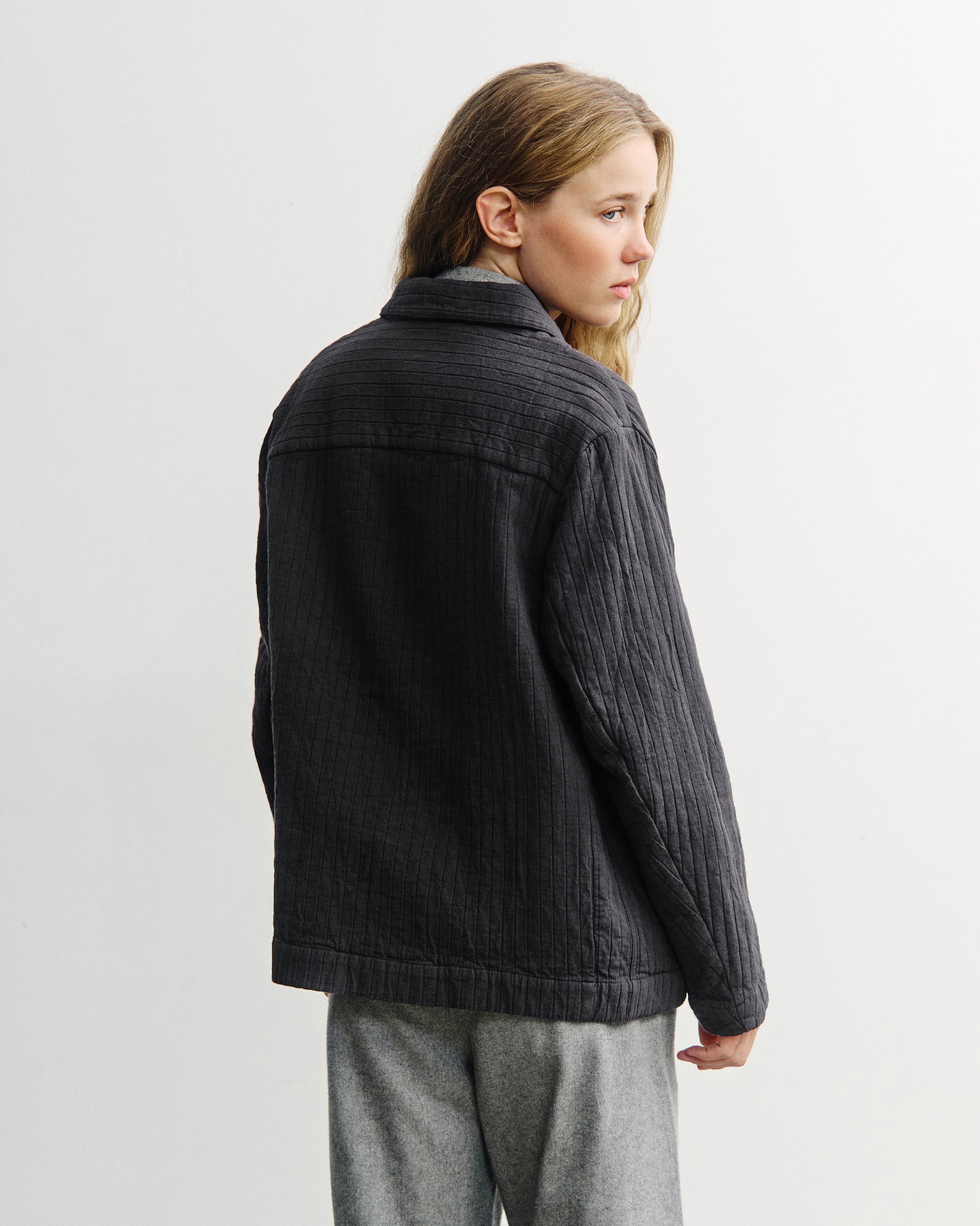 Workwear Jacket Ribbed Organic Cotton - Anthracite