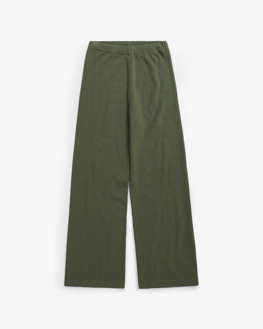 Heavy ribbed trousers, organic cotton - green
