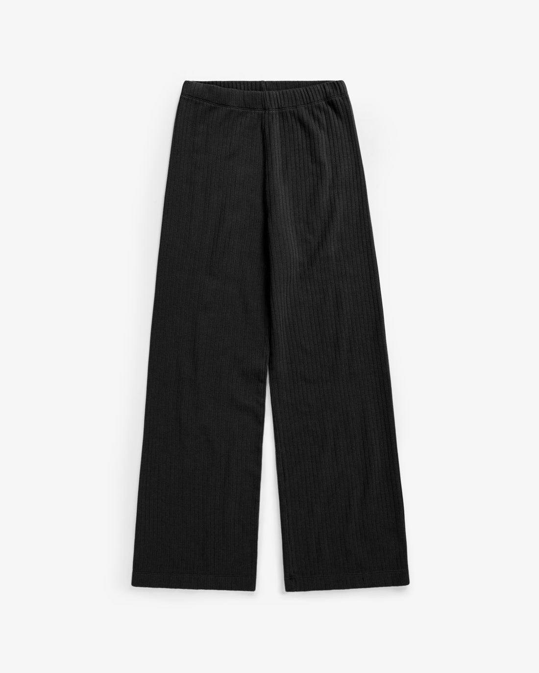 Ribbed trousers, organic cotton - black