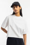 Kurzes T-Shirt Bio Baumwolle - Weiß