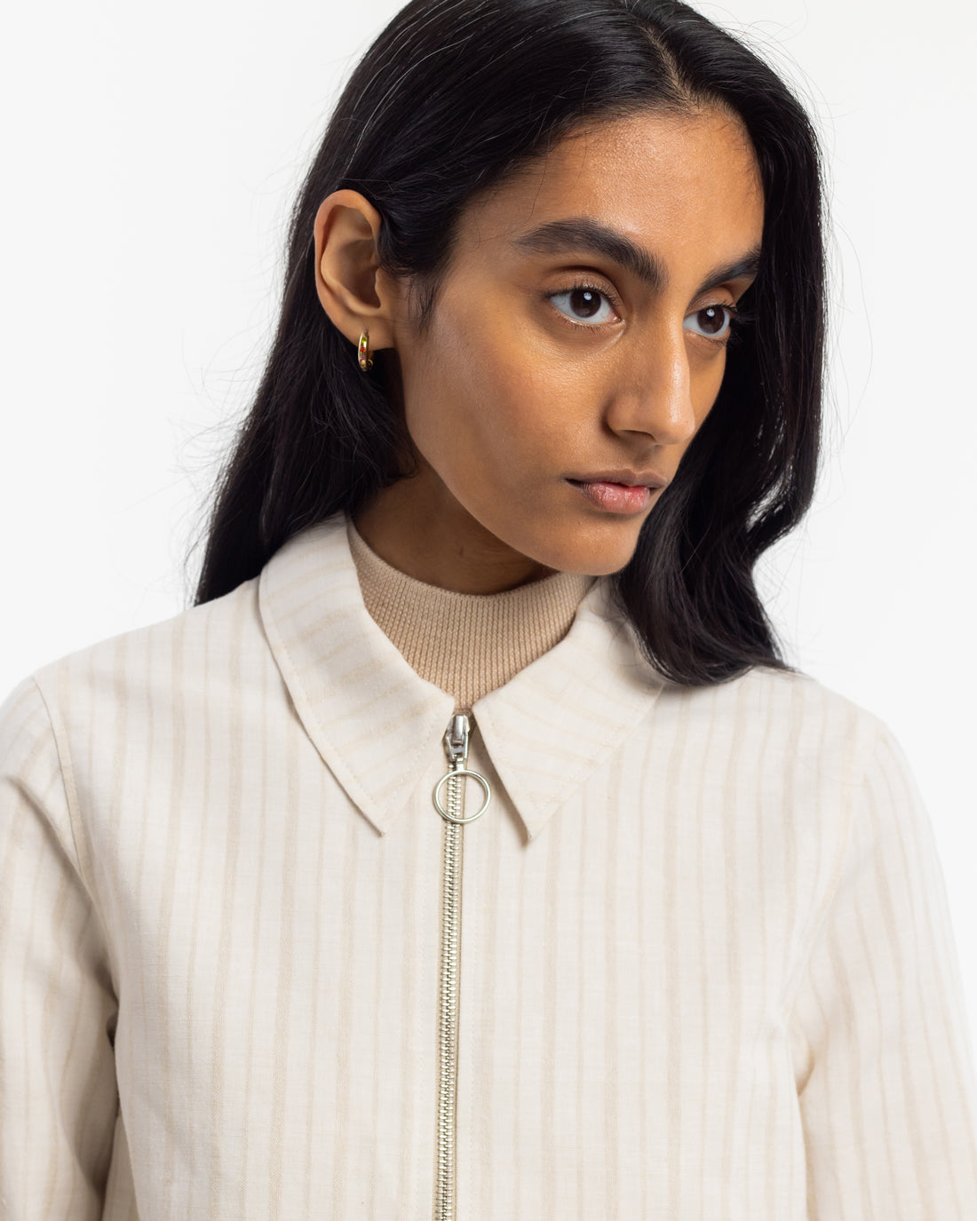 Short jacket linen mix - cream