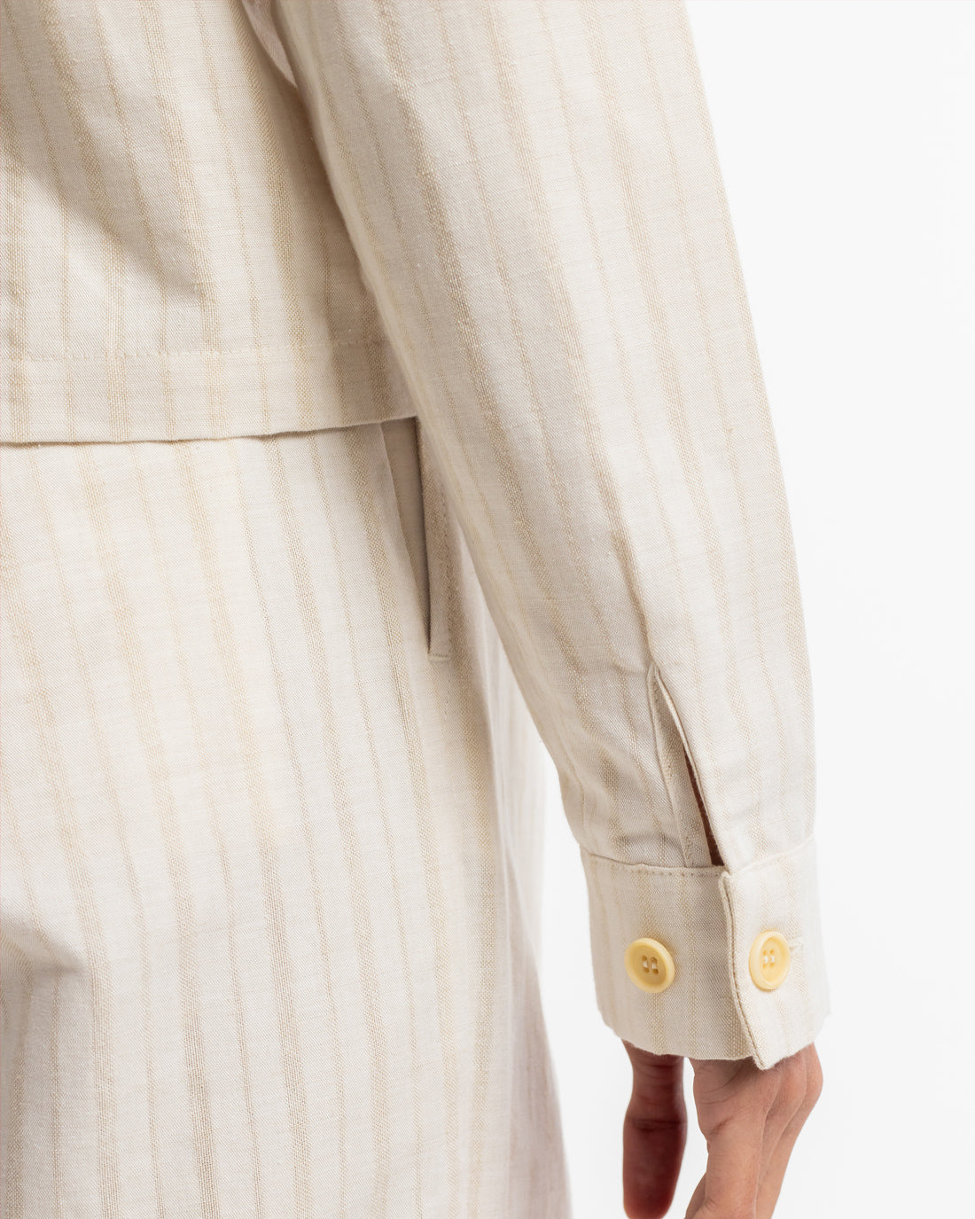 Short jacket linen mix - cream