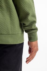 Waffel Sweatshirt Bio Baumwolle - Grün