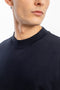 T-Shirt mit breitem Kragen Bio Baumwolle - Schwarz