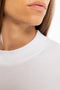 T-Shirt mit breitem Kragen Bio Baumwolle - Weiß