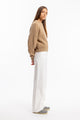 Strickpullover Wollmischung - Beige