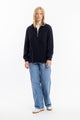 Half Zip Sweatshirt Bio Baumwolle - Schwarz