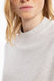 T-Shirt mit breitem Kragen Bio Baumwolle - Grau