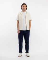 Strick Bowling Shirt Bio Baumwolle - Creme