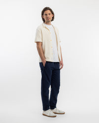 Strick Bowling Shirt Bio Baumwolle - Creme