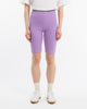 Gerippte Biker Shorts Bio Baumwolle - Lavendel