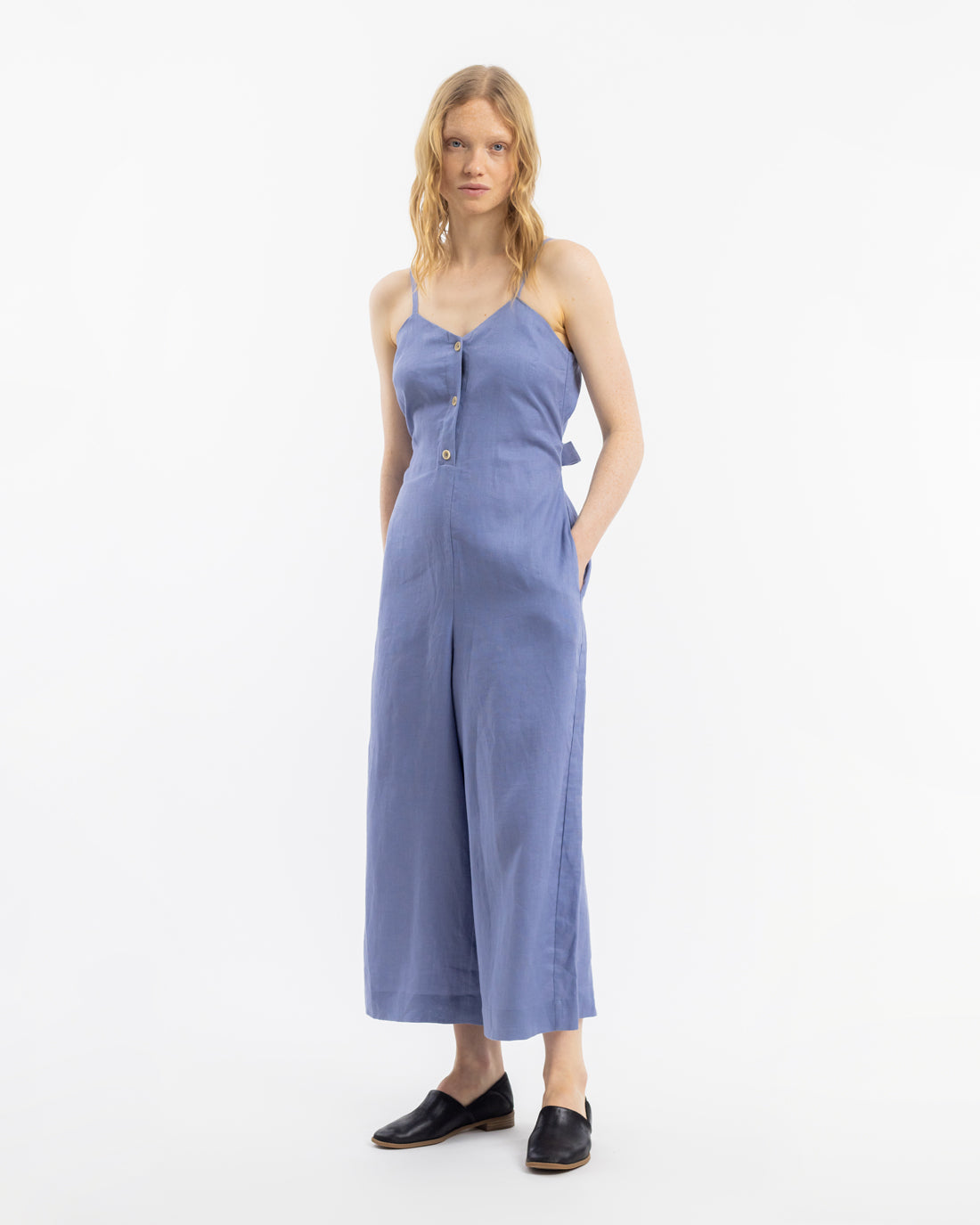 Jumpsuit Linen Mix - Light Blue