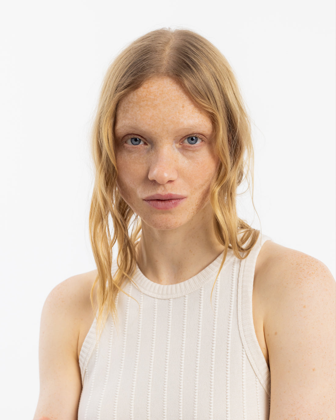 Knit dress organic cotton - Cream