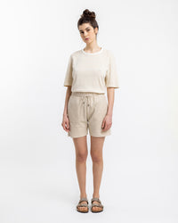 Frottee Shorts aus Bio-Baumwolle Creme