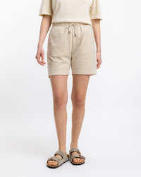 Frottee Shorts aus Bio-Baumwolle Creme