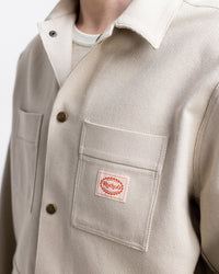 Leichte Jacke aus Bio Canvas Beige Kariert