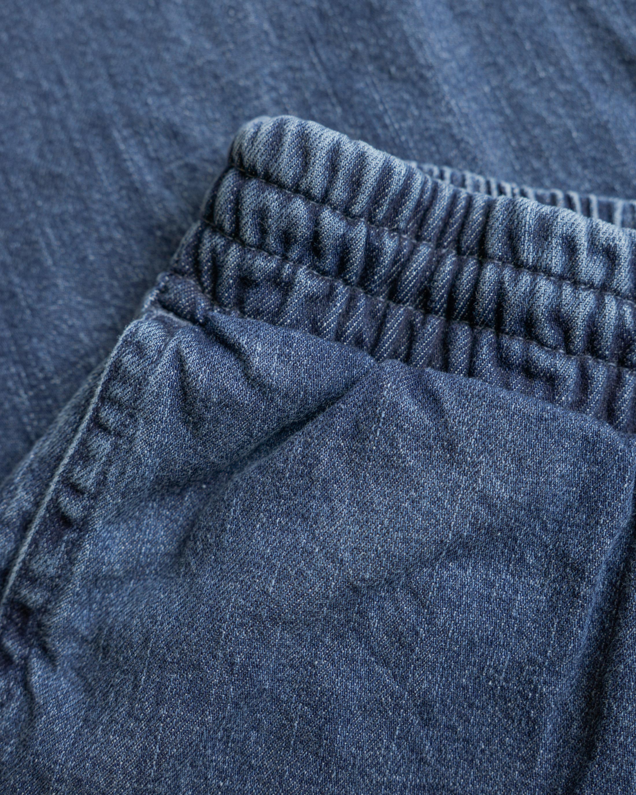 Wide Recycled Denim Trousers – Blue