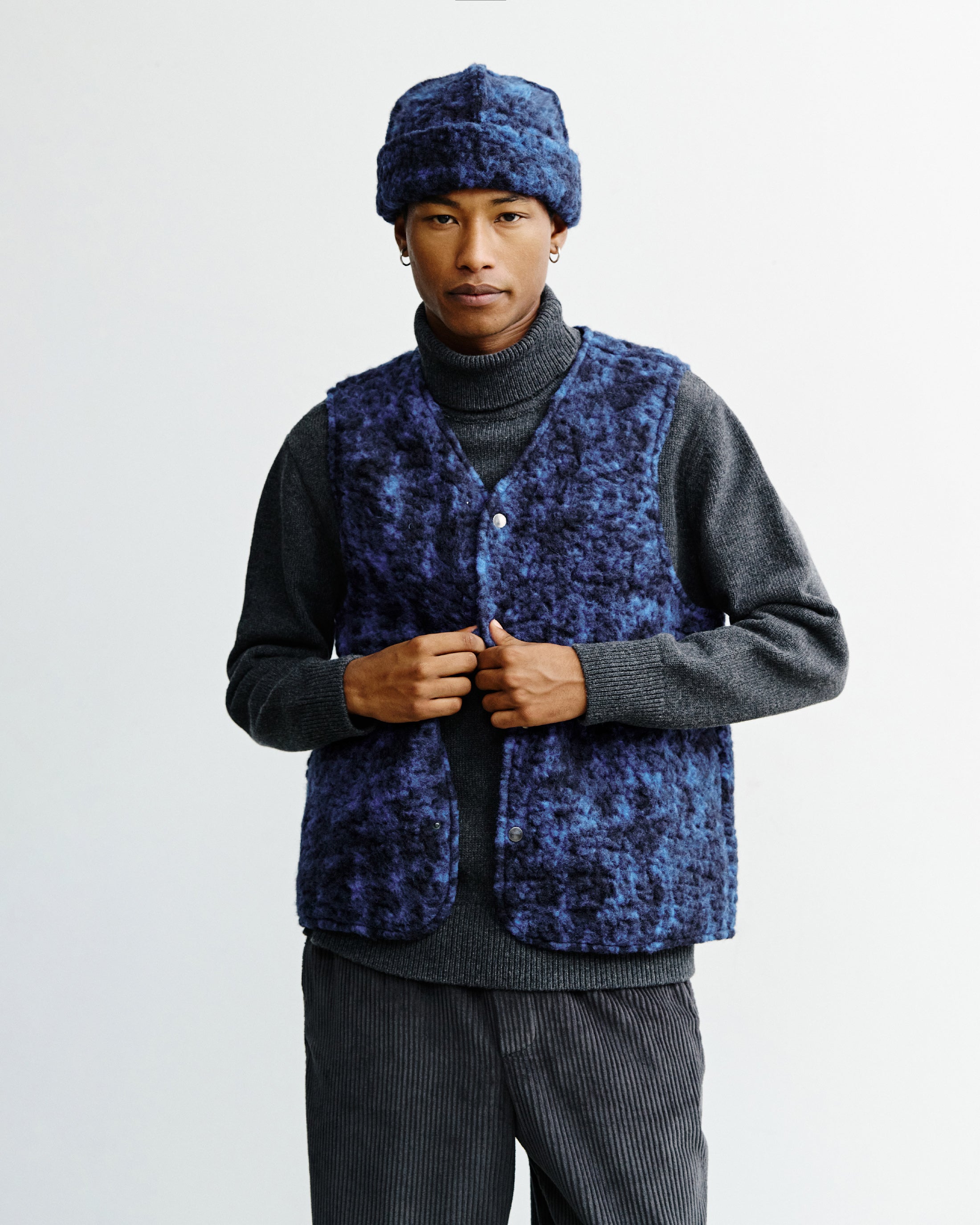 Sherpa Vest - Blue Marled FW26