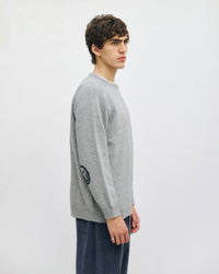 Smiling Strickpullover Recycelte Wolle - Hellgrau