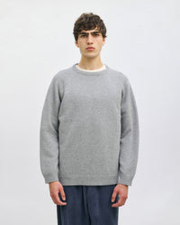 Smiling Strickpullover Recycelte Wolle - Hellgrau
