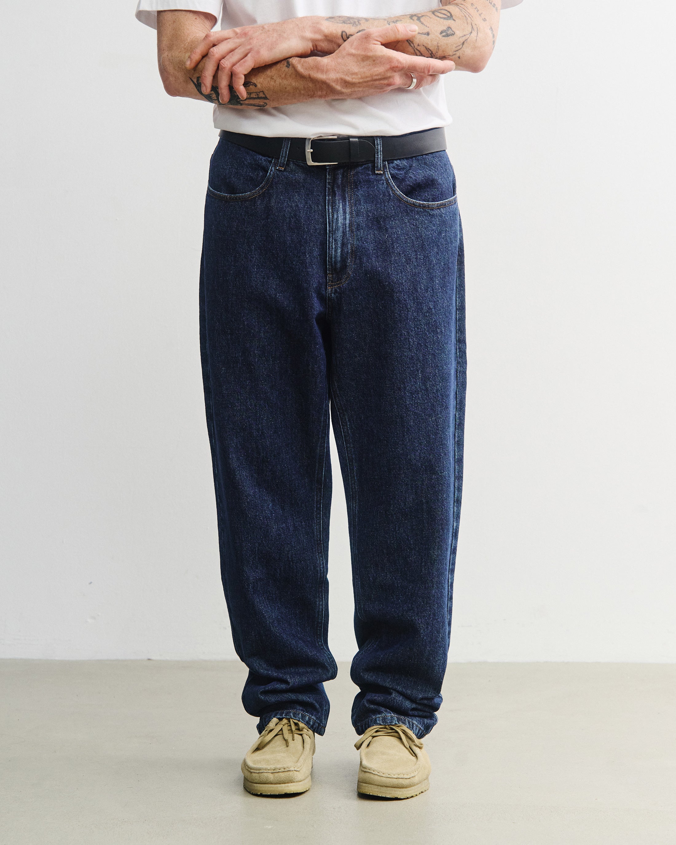 Straight Leg Jeans Organic Cotton - Dark Blue