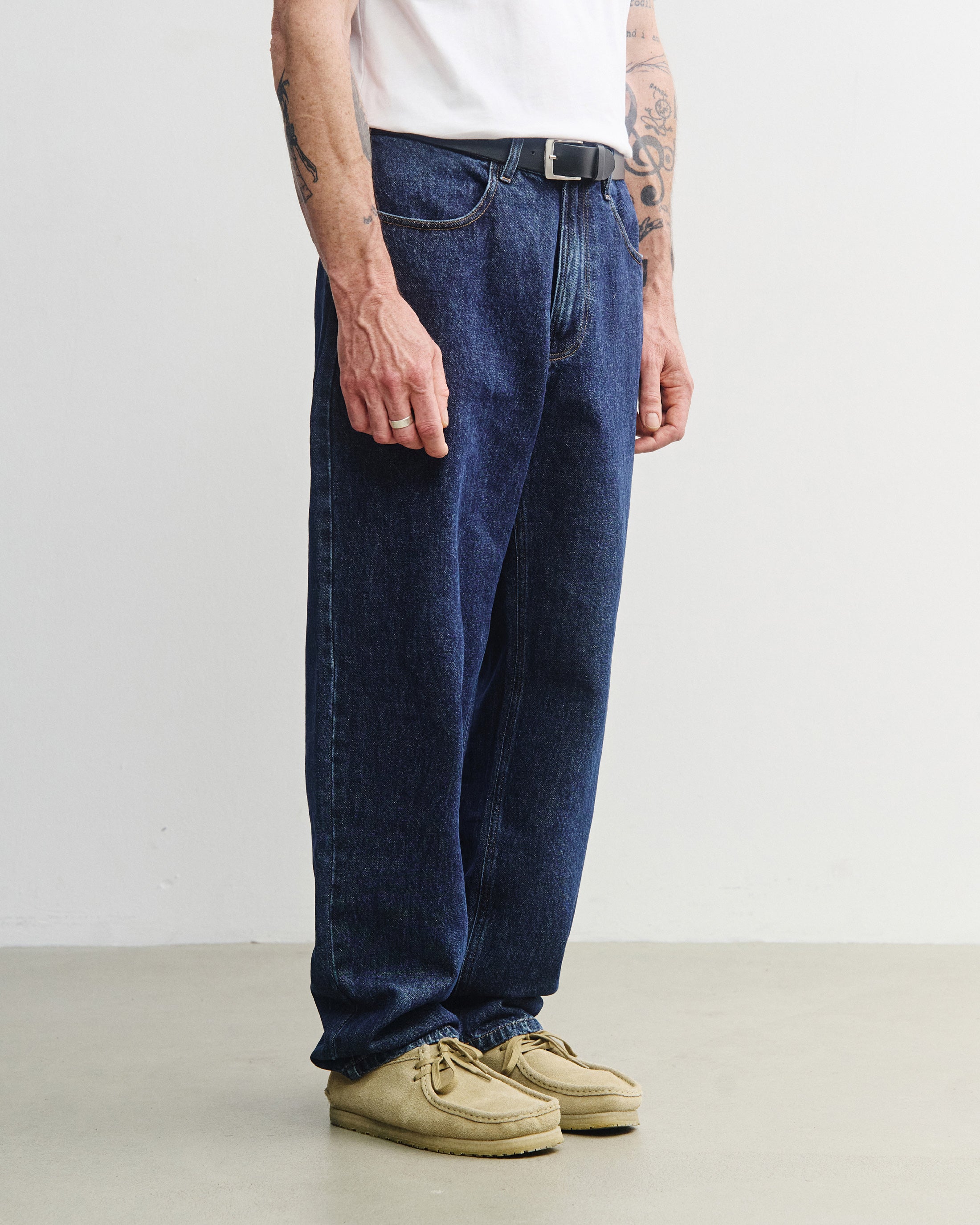 Straight Leg Jeans Organic Cotton - Dark Blue