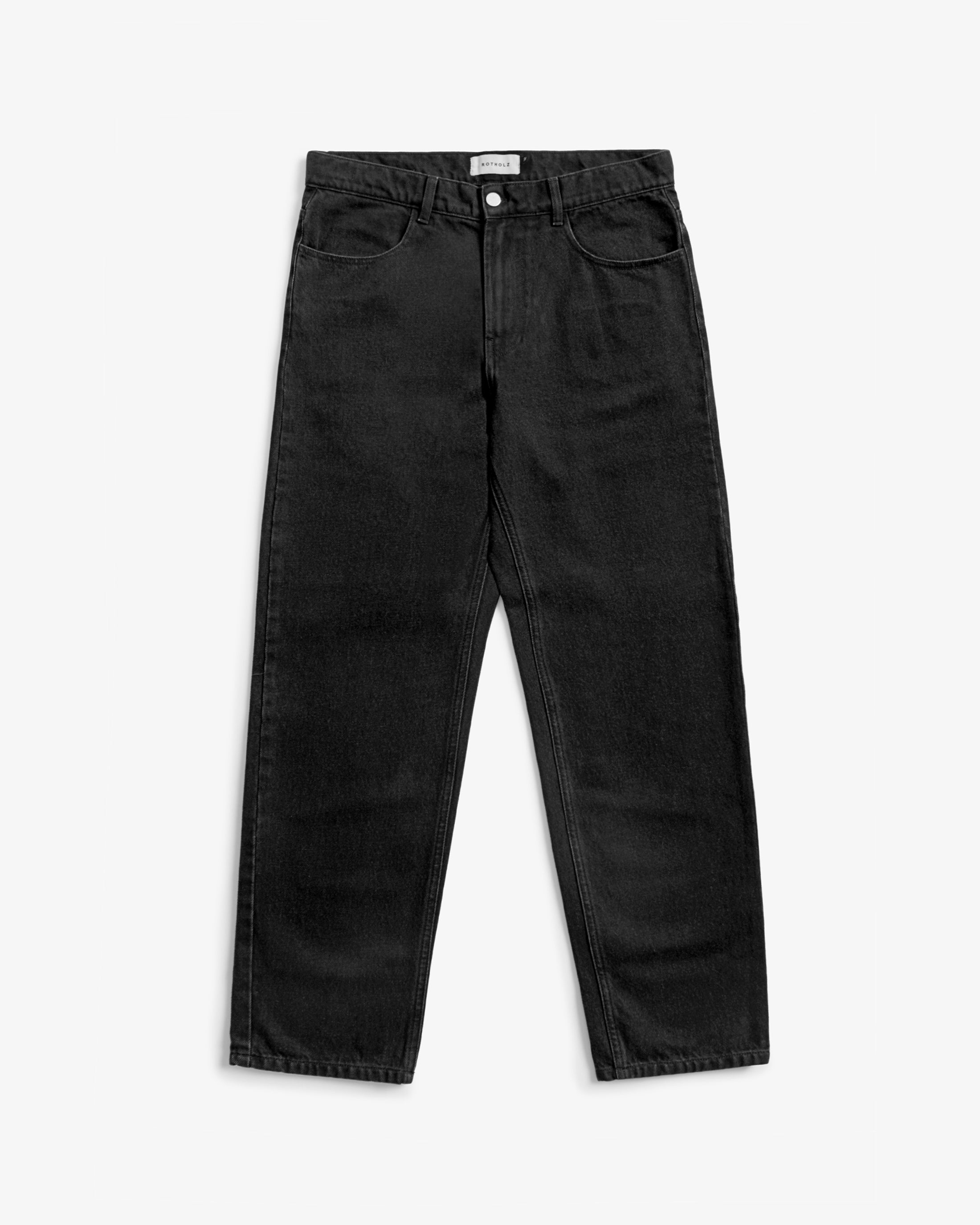 Straight Leg Organic Cotton Jeans - Black