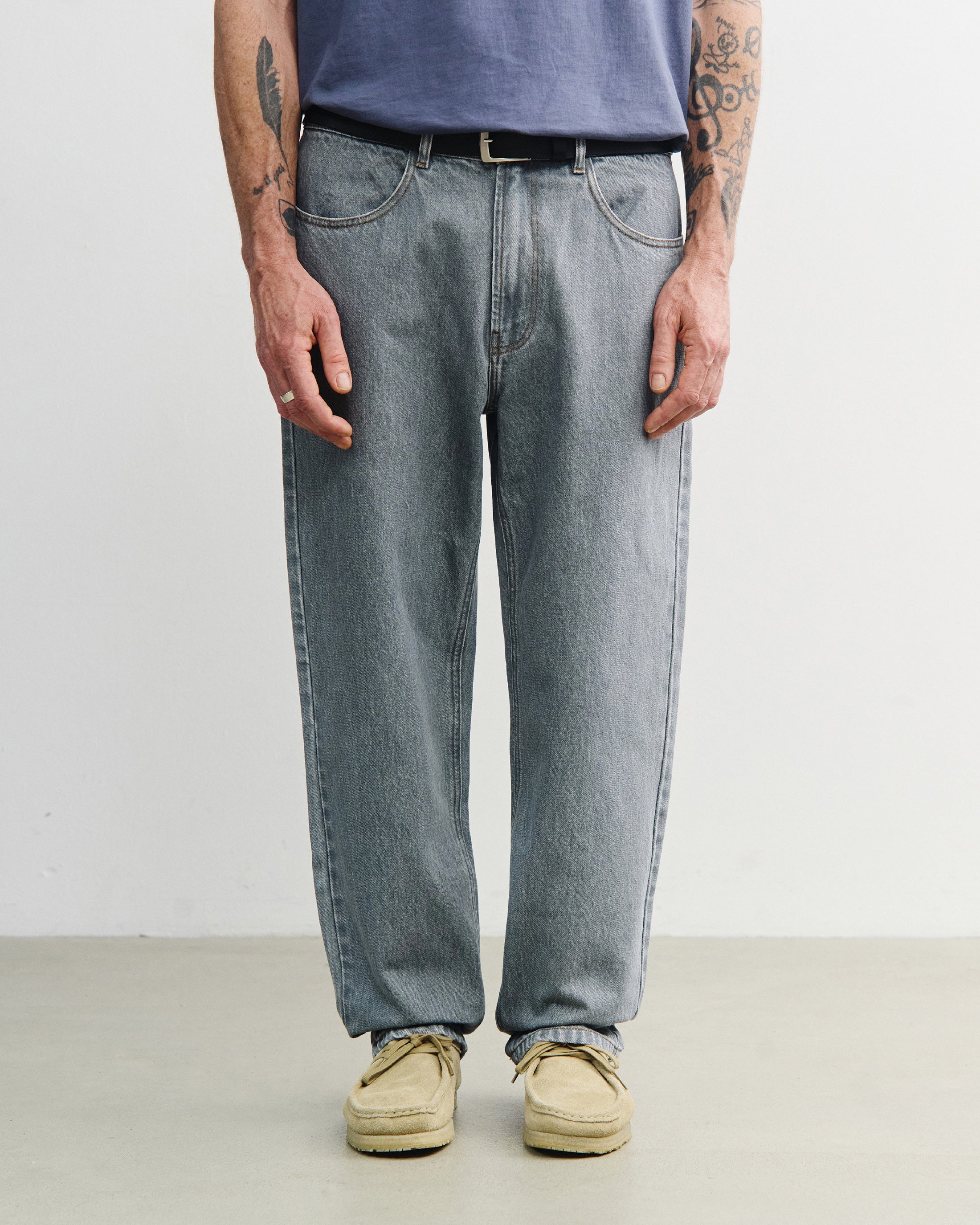 Straight Leg Jeans Organic Cotton - Grey