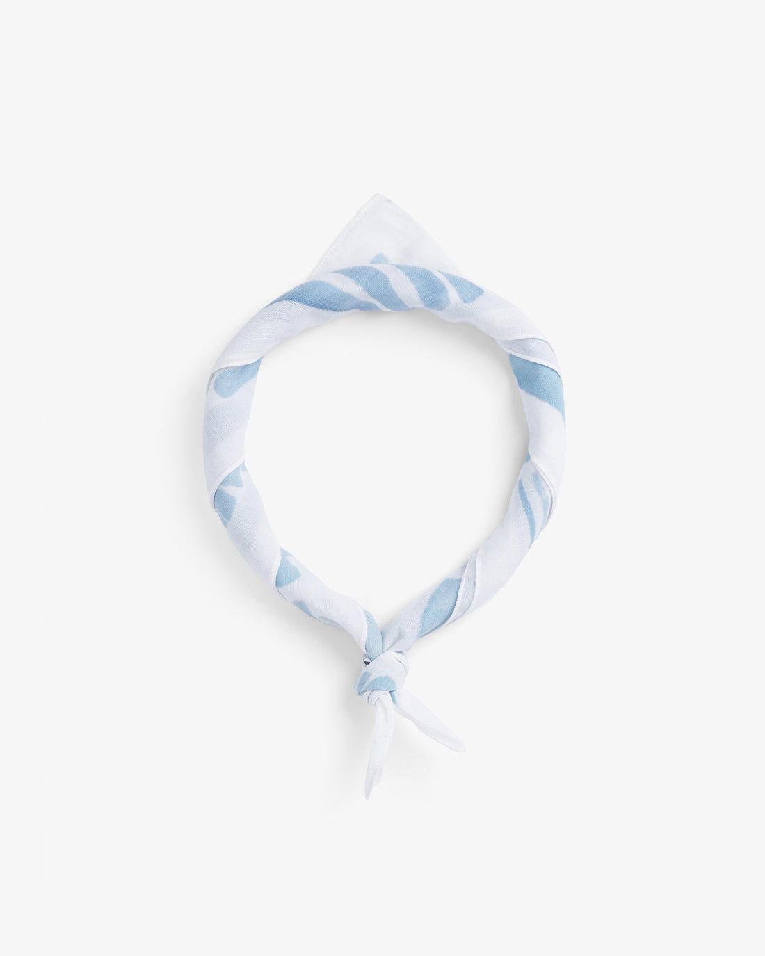 Striped bandana organic cotton - light blue