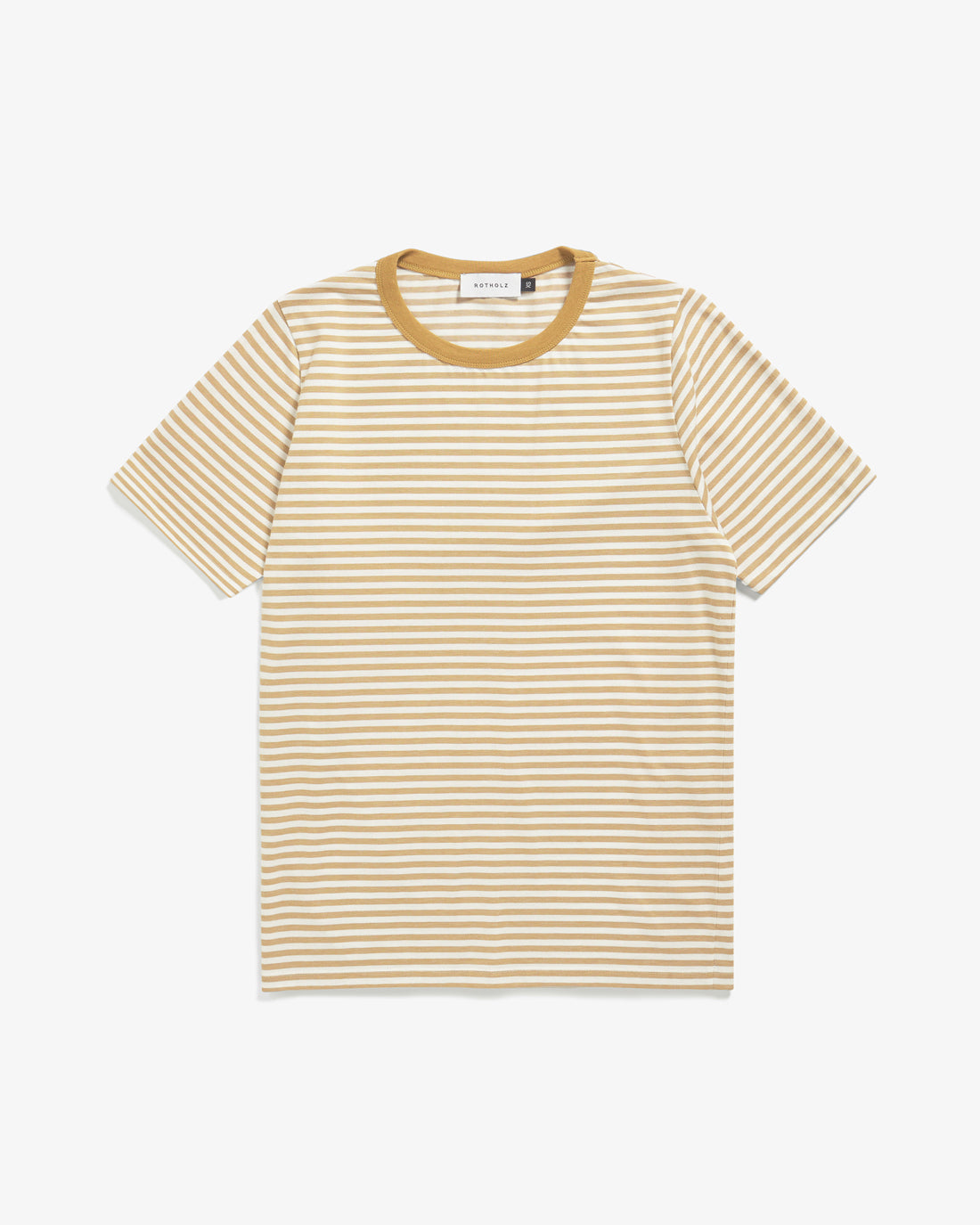Striped T-shirt, organic cotton - Caramel