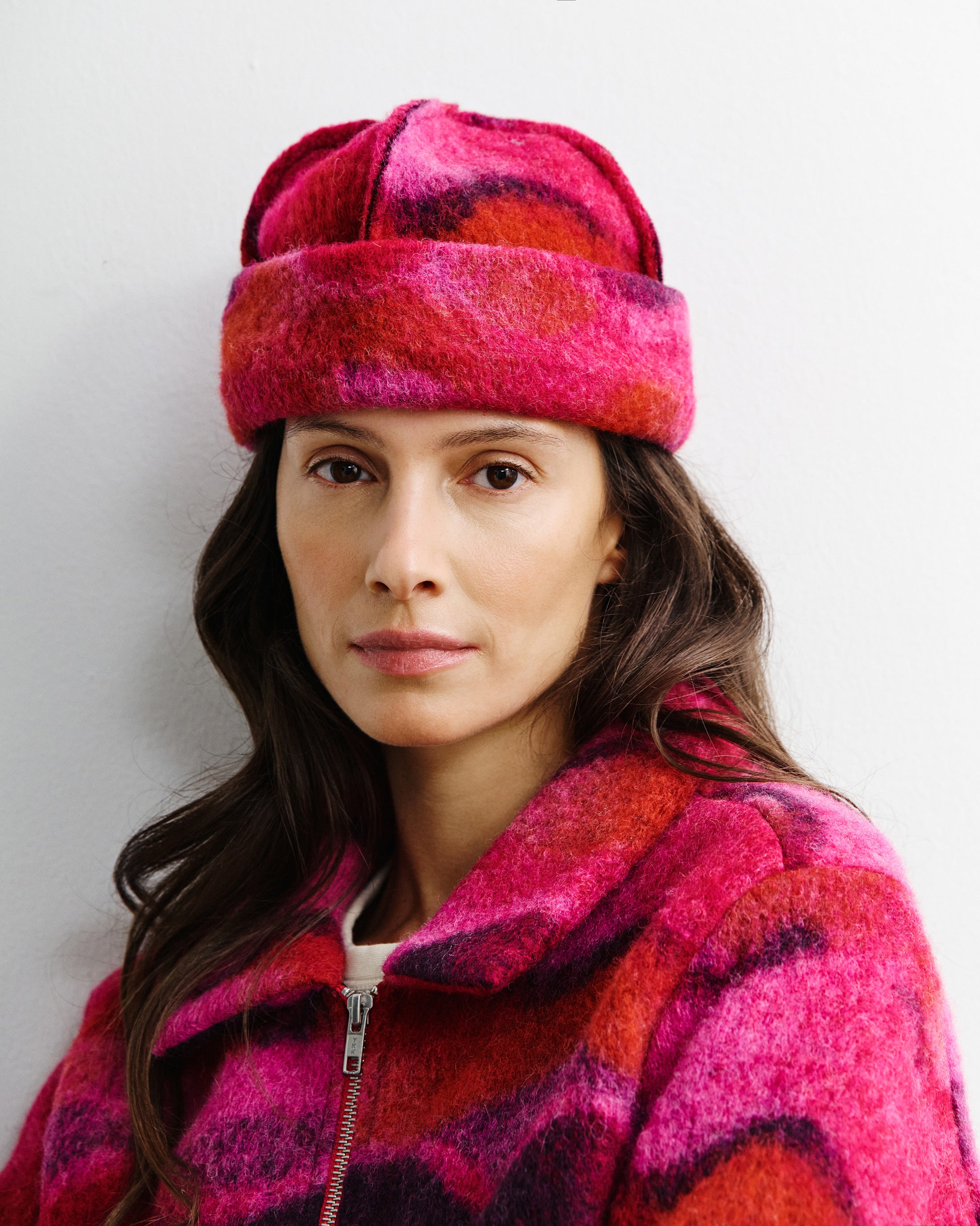 Beanie Bio Wool - Wavy Pink