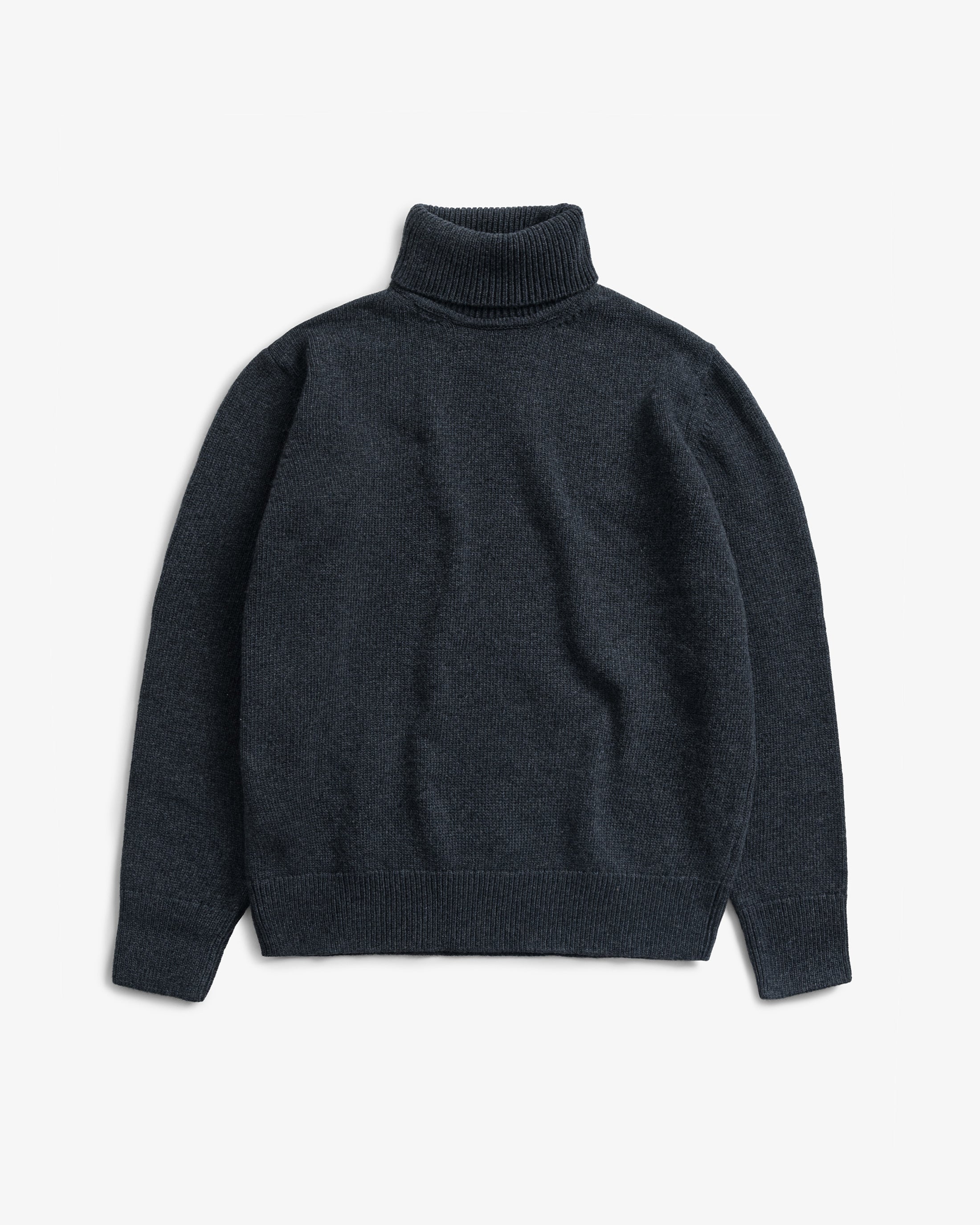 Turtleneck Knit Sweatshirt - Warm Anthracite FW26