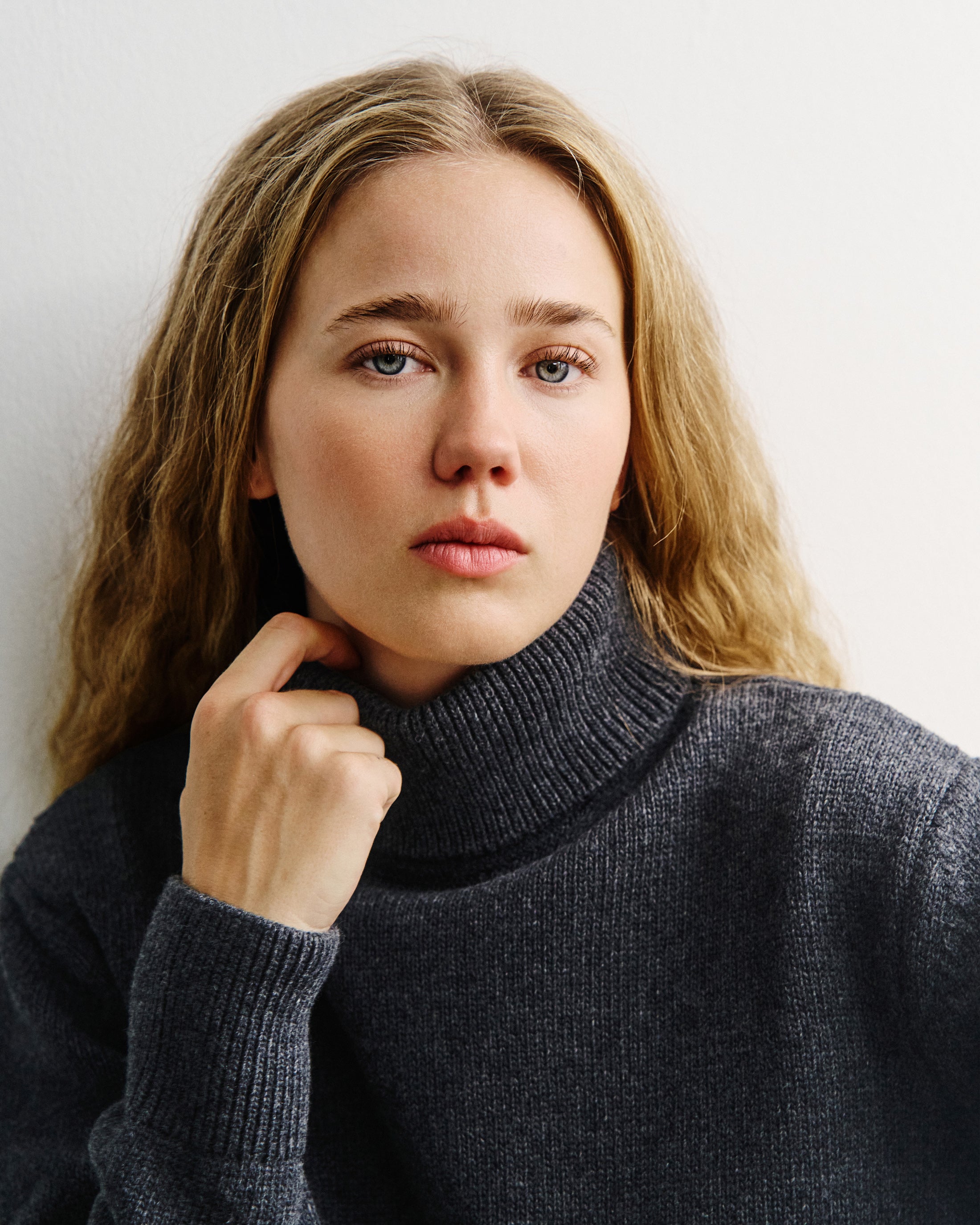 Turtleneck Knit Sweatshirt - Warm Anthracite FW26
