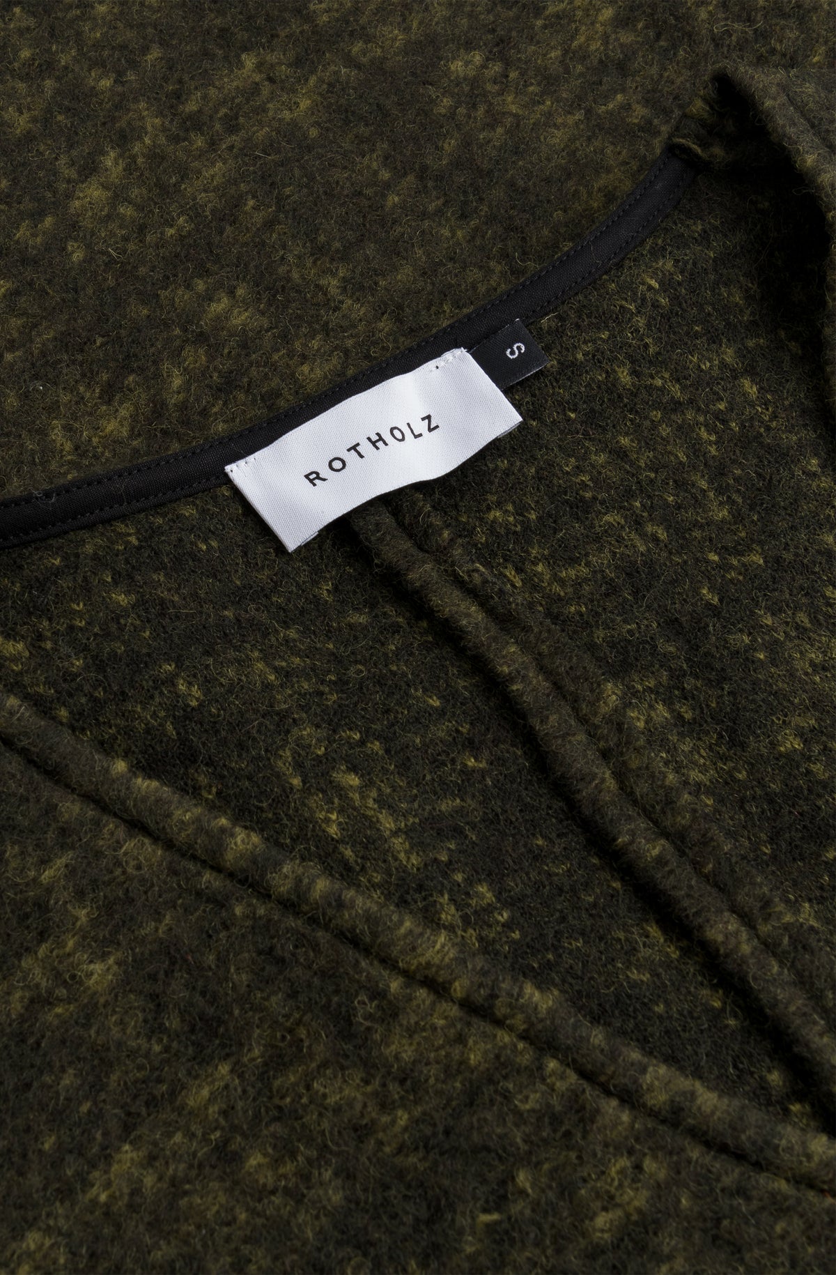 V-Neck Dress Wool Blend - Speckled Green
