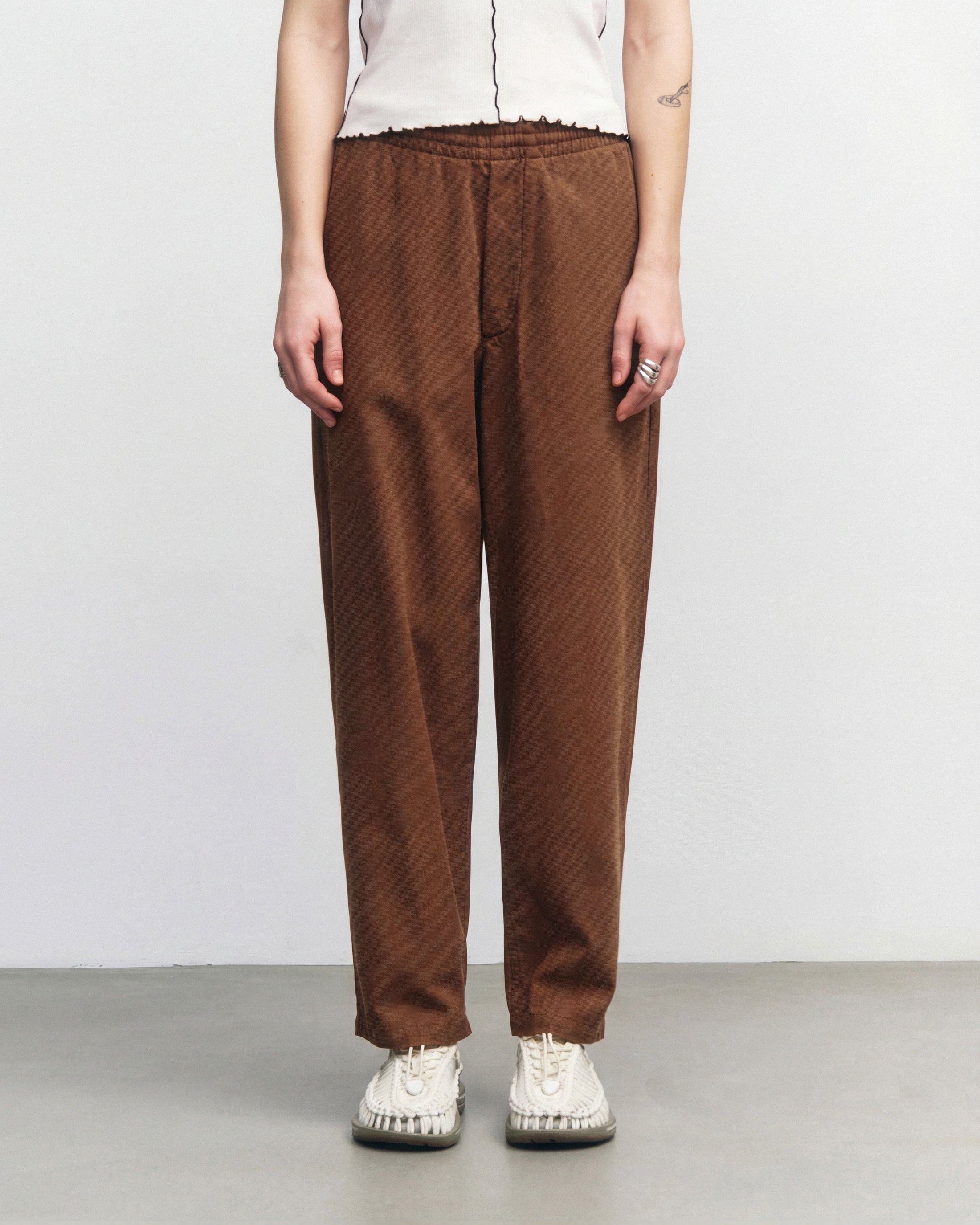 Weite Hose Bio Baumwolle - Braun