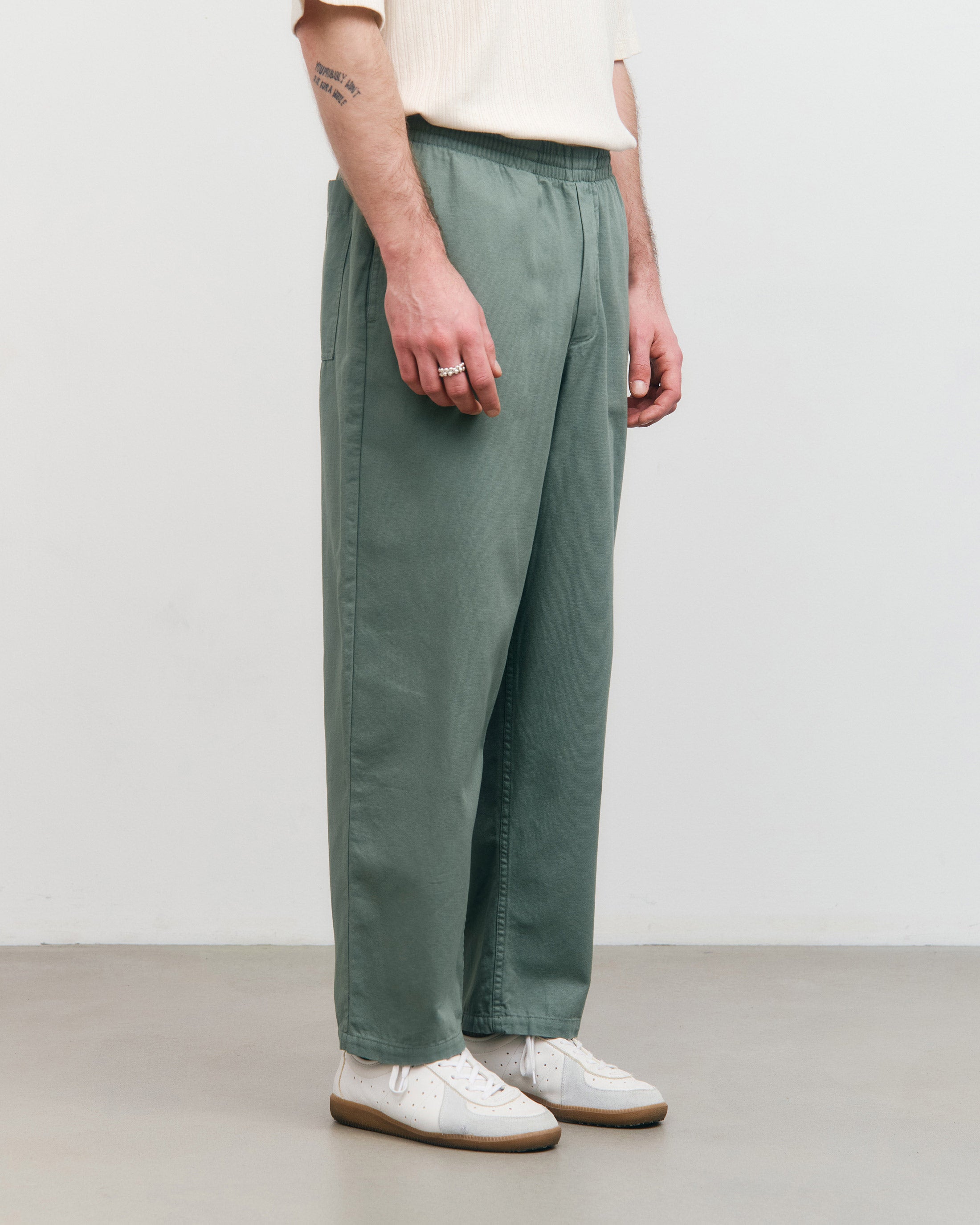 Wide Pant Organic Cotton - Leaf Green