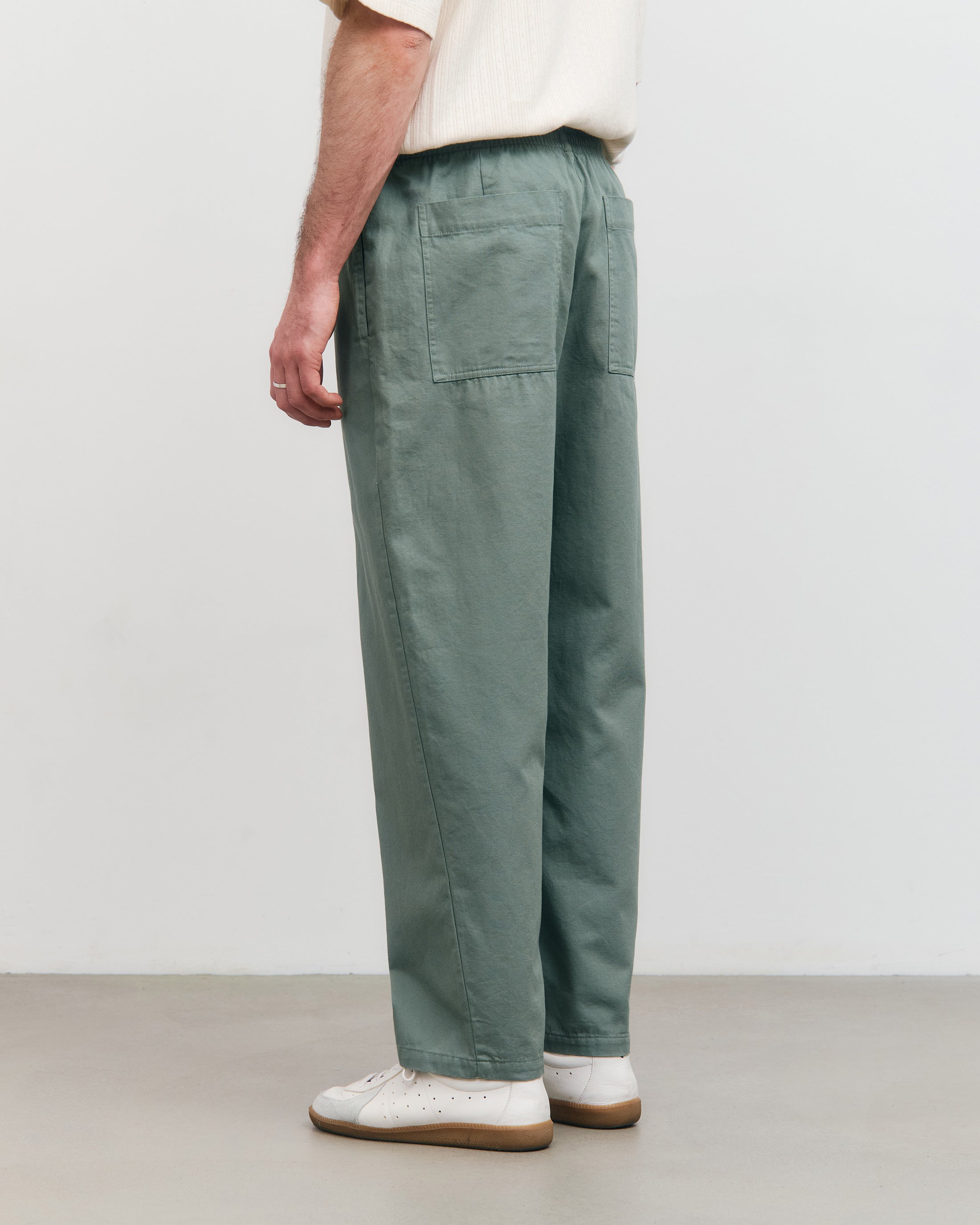 Wide Pant Organic Cotton - Leaf Green