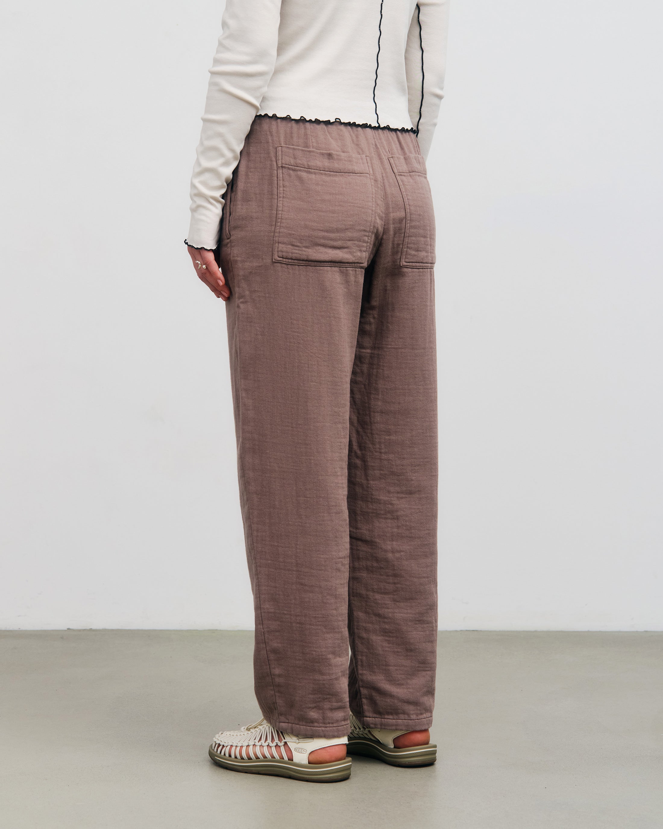 Wide Pant Organic Cotton - Washed Brown