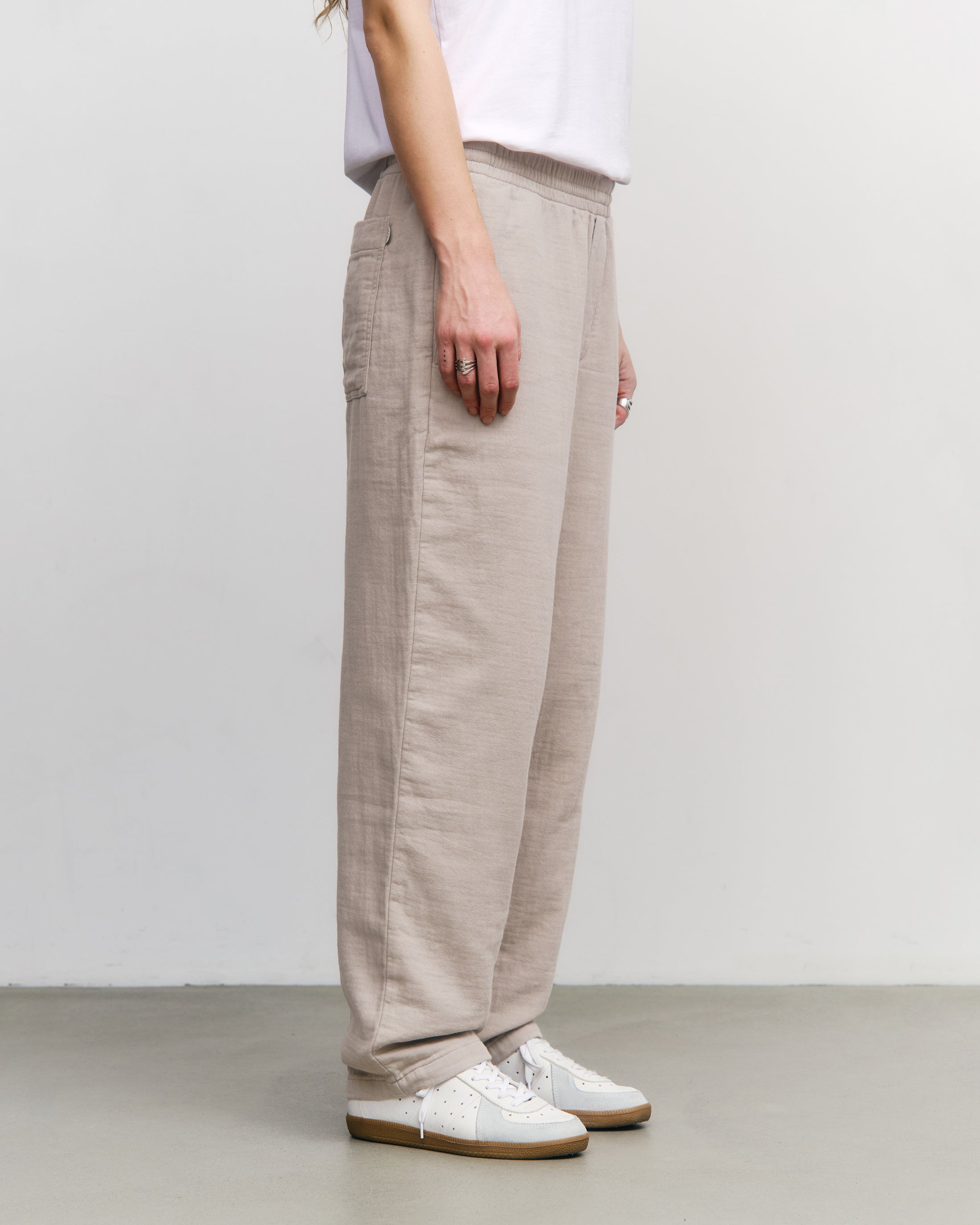 Wide Pant Organic Cotton - Washed Sand