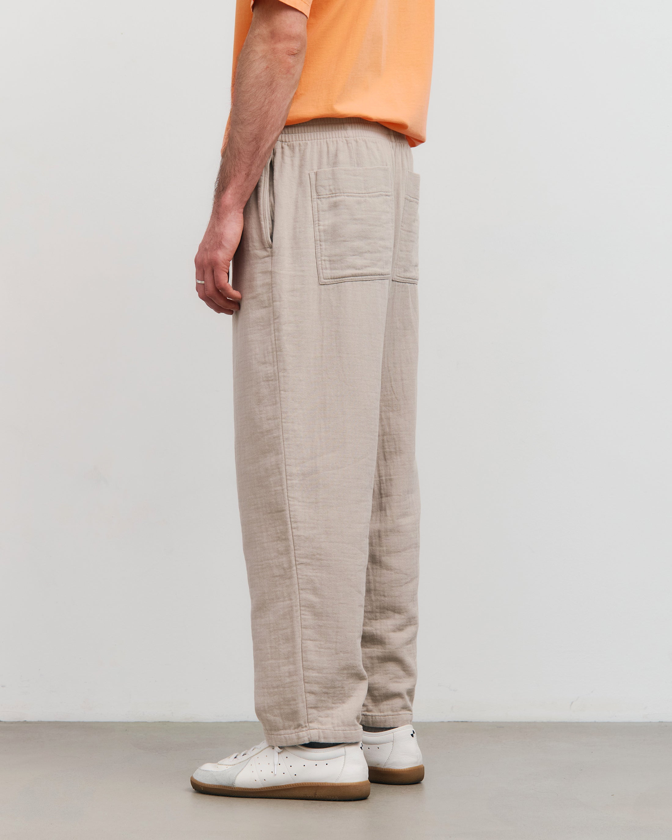 Wide Pant Organic Cotton - Washed Sand
